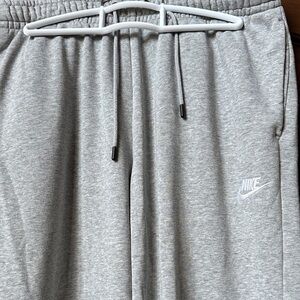 Nike Light Gray Athletic Sweat Shorts with Drawstring